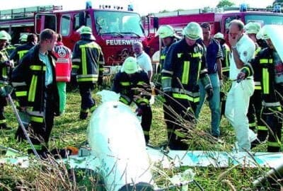 Segelflugzeug zerschellt in Flamschen