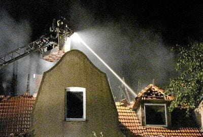 Dachstuhl in Flammen