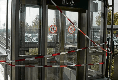 Aufzug nach Großeinsatz gesperrt