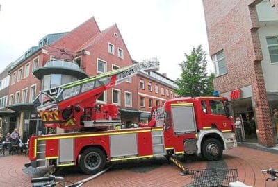 Feuerwehr an der Kupferstraße im Einsatz