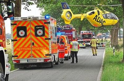 Rettungshubschrauber fliegt Schwerverletzten nach Lünen