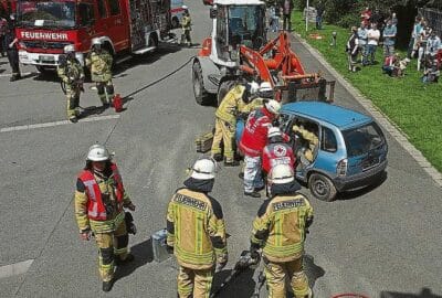 Feuerwehr zeigt spannende Übungen