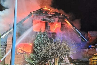 Zur Windmühle: Wohnhaus komplett ausgebrannt