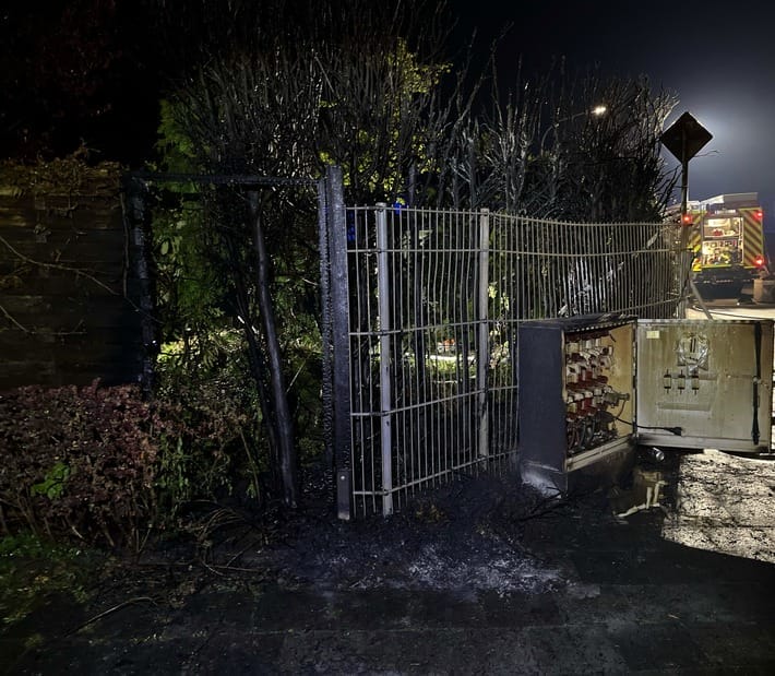 Die Hecke Wurde Durch Das Feuer Zerstört.