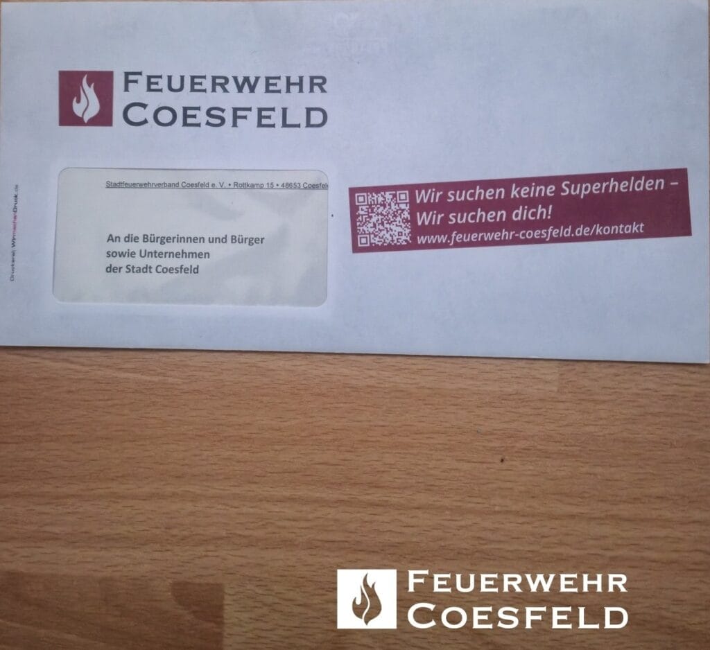 Spendenaufruf Umschlag